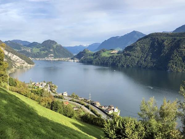 Alpnachersee Lake Stansstad Cantón Nidwalden Cantón Obwalden Cantón Obwald Suiza —  Fotos de Stock