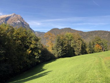 Lucerne Gölü veya Vierwaldstaetersee Gölü (Vierwaldstattersee) ve Alpnachersee Gölü, Alpnach - Obwalden Kantonu, İsviçre