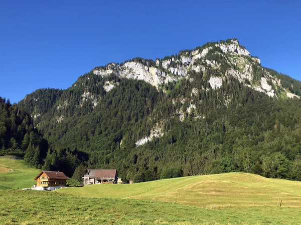 Wagitalersee Waegitalersee Innerthal Schwyz Kantonu Sviçre — Stok fotoğraf