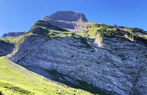 Zindlenspitz Mountain Valley Wagital Waegital Alpine Lake Wagitalersee Waegitalersee Innerthal — Φωτογραφία Αρχείου