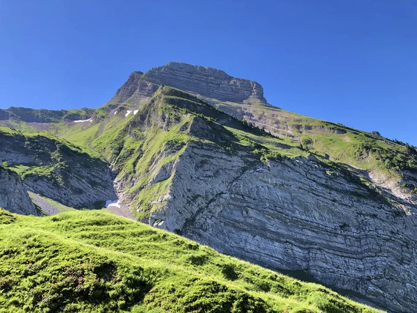 Zindlenspitz Berg Boven Het Dal Wagitaal Waegitaal Alpiene Wagitalersee Waegitalersee — Stockfoto