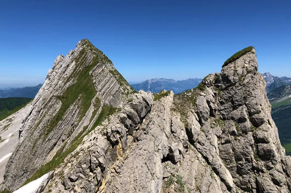 Brunnelistock Bruennelistock Montagna Sopra Valle Lago Wagital Alpino Wagitalersee Waegitalersee — Foto Stock