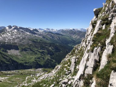 Alp vadileri Oberseetal ve Wagital (Waegital veya Wgital), Innerthal - Schwyz Kantonu, İsviçre