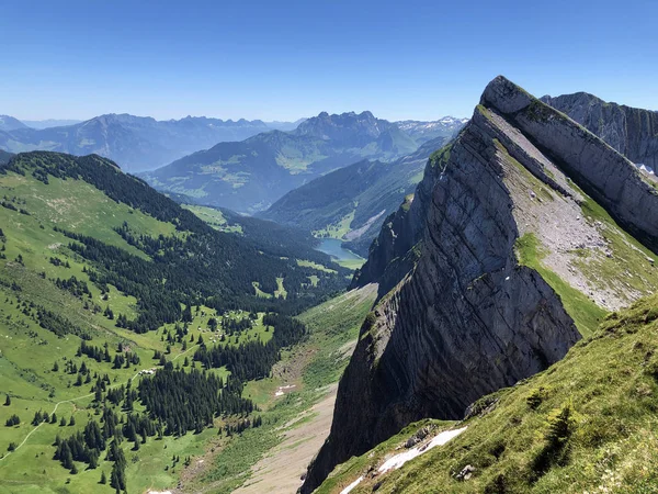 Prachtig Alpendal Oberseetal Obersee Meer Nfels Nafels Naefels Kanton Glarus — Stockfoto