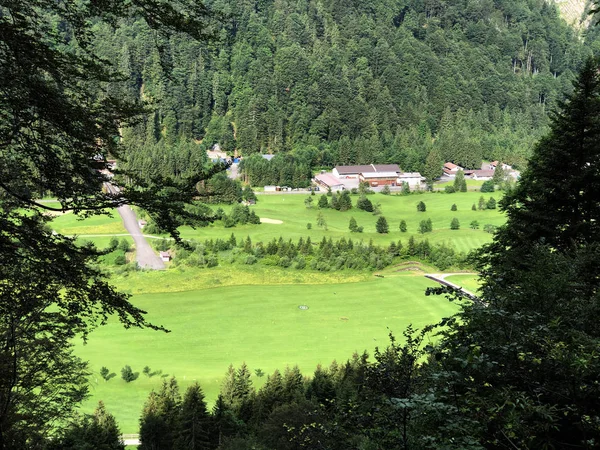 Golf Sahası Ybrig Veya Golfplatz Ybrig Golf Kulübü Ybrig Schweiz — Stok fotoğraf