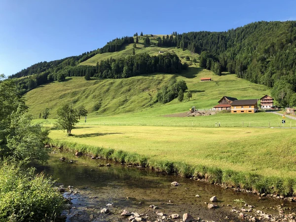 River Sihl Sihl Fluss Artificial Lake Sihlsee Studen Canton Schwyz — Stock Photo, Image