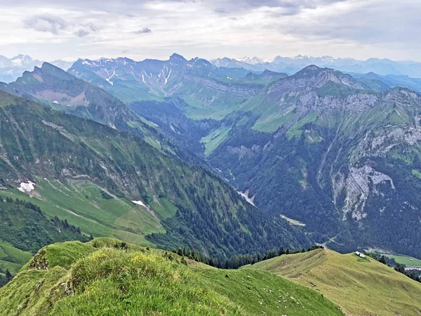 Het Sihltal Langs Sihlsee Studen Kanton Schwyz Zwitserland — Stockfoto