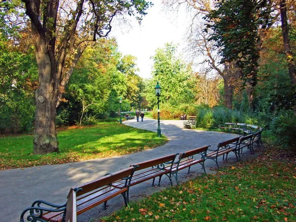 Wiener Stadtpark Wien Parc Public Style Anglais Xixe Siècle Avec — Photo
