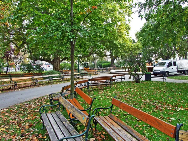 Rathaus Park Rathauspark Wien Vienna Austria — Stock Photo, Image