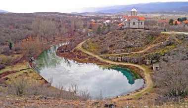 The source of the Cetina river or Glavas Wellspring, Croatia