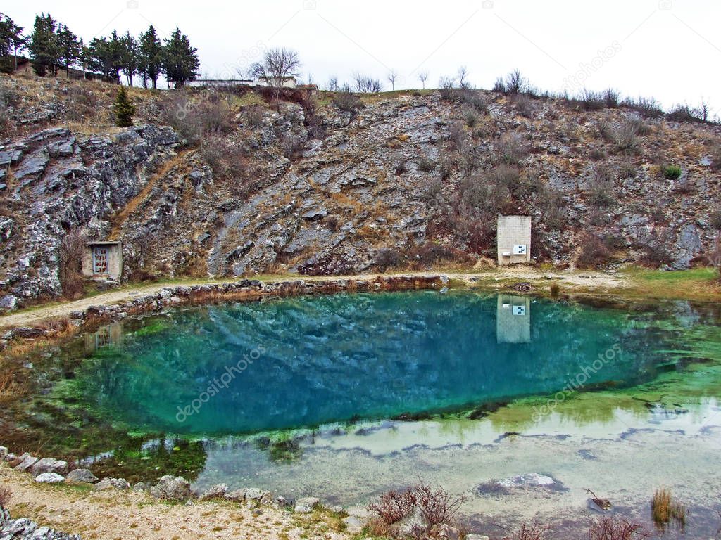 The source of the Cetina river or Glavas Wellspring, Croatia