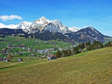 View of the Alpstein range from the Churfirsten alpine range in the Toggenburg region, Wildhaus - Canton of St. Gallen, Switzerland