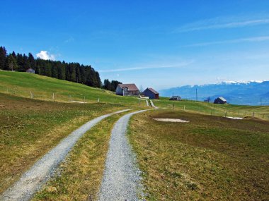 Hiking and walking trails on the slopes of the Alpstein mountain range and in the Thur river valley, Wildhaus - Canton of St. Gallen, Switzerland