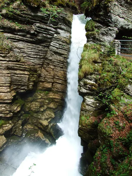 Thur Waterfalls Thurwasserfaelle Oder Thurfaelle Thurfalle Thur River Obertoggenburg Region — 图库照片