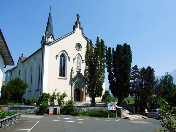 Michael Katolik Kilisesi Gams Katholische Kirche Michael Gams Gallen Kantonu — Stok fotoğraf