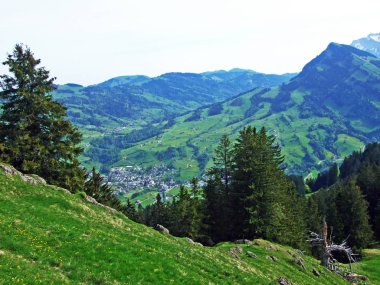 Churfirsten dağ sırasının yamaçlarında ve Obertoggenburg bölgesinde, Nesslau - İsviçre 'nin St. Gallen Kantonu