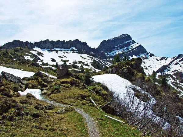 Гора Спірмурлі Speermuerli Alpine Peak Над Долиною Ідженталь Ijental Valley — стокове фото