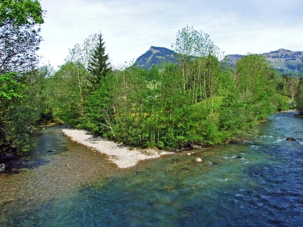 Río Thur Pueblo Neu Johann Región Obertoggenburg Cantón Gallen Suiza —  Fotos de Stock