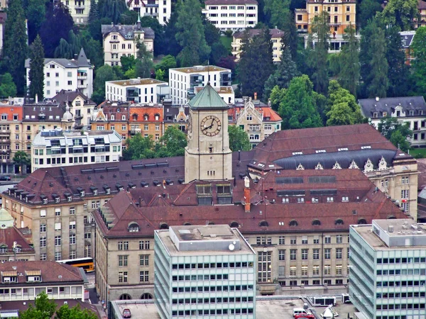 Residential Commercial Buildings Urban Areas Gallen Switzerland — Stock Photo, Image