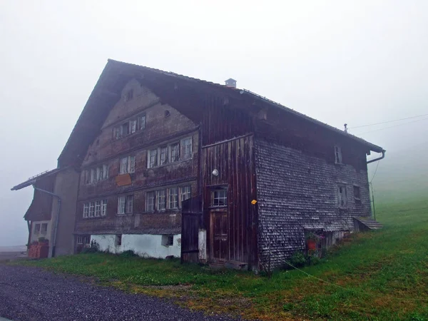 Granjas Ganaderas Arquitectura Rural Asentamiento Urnaesch Urnasch Cantón Appenzell Ausserrhoden —  Fotos de Stock