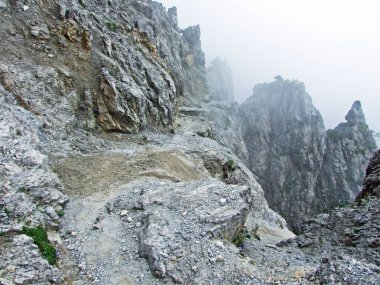 Ren Nehri Vadisi 'nde (Rheintal) ve Gipsberg Dağı' nda (Lihtenştayn Alpleri) yürüyüş ve yürüyüş patikaları