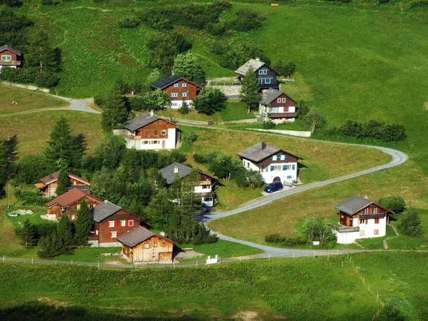 Pueblo Estación Esquí Malbun Cordillera Los Alpes Liechtenstein Malbun Liechtenstein —  Fotos de Stock