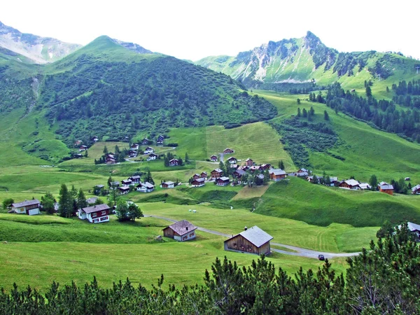 Skidorten Malbun Bergskedjan Liechtenstein Alperna Malbun Liechtenstein — Stockfoto