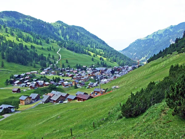 Ośrodek Narciarski Malbun Alpach Lichtensteinskich Malbun Liechtenstein — Zdjęcie stockowe