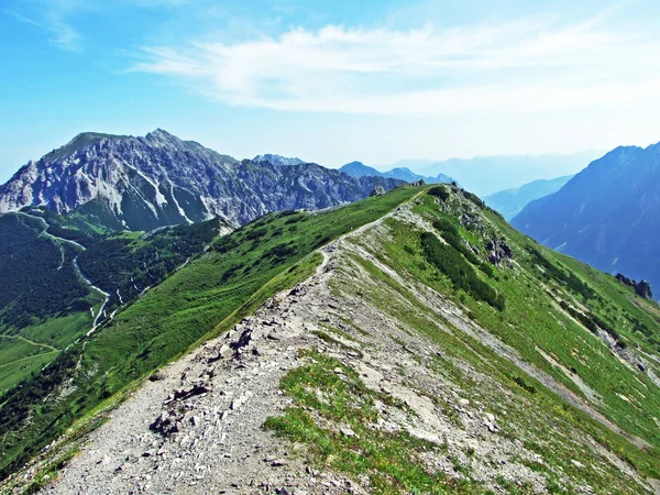 Walking and hiking trails over the Malbuntal alpine valley and in the Liechtenstein Alps mountain range - Malbun, Liechtenstein
