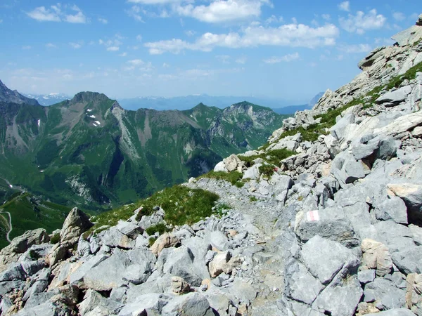 Wanderwege Malbuntal Und Den Liechtensteinischen Alpen Malbun Liechtenstein — Stockfoto