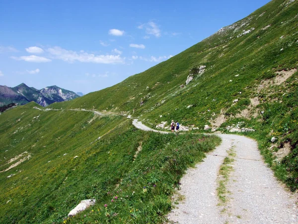 Wanderwege Malbuntal Und Den Liechtensteinischen Alpen Malbun Liechtenstein — Stockfoto