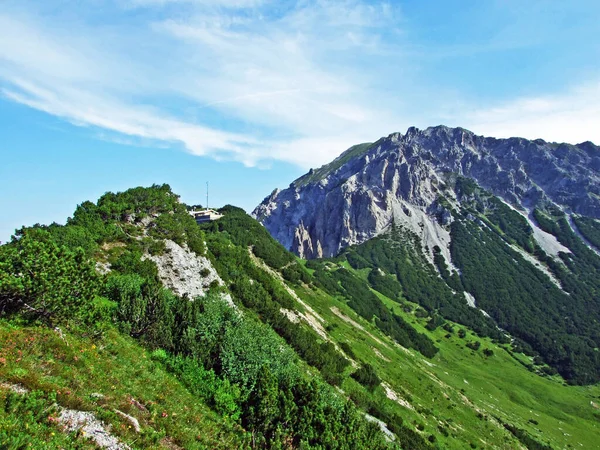 Alp Dağlarının Zirveleri Gamsgrat Raucher Berg Malbuntal Alp Vadisinde Lihtenştayn — Stok fotoğraf