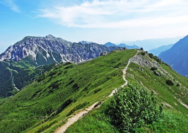 Berggipfel Gamsgrat Und Raucher Berg Über Dem Malbuntal Und Den — Stockfoto