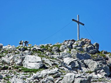 Alp Dağı tepesi Augstenberg Malbuntal Alp Vadisi ve Lihtenştayn Alp Dağları 'nda Malbun, Lihtenştayn