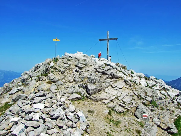 Bergtop Augstenberg Het Malbuntal Liechtenstein Alpen Bergketen Malbun Liechtenstein — Stockfoto