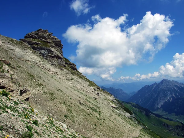 Rocks Stones Liechtenstein Alps Mountain Massiv Naaftal Alpine Valley Malbun — Stock Photo, Image