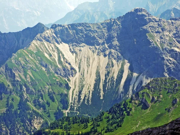 Liechtenstein Alpleri Ndeki Naafkopf Zirvesinden Gamperdonatal Alp Vadisi Avusturya Alpleri — Stok fotoğraf