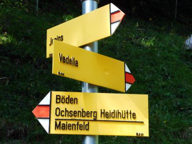 Buendner Herrschaft bölgesinde ve Ren Vadisi, Mainfeld - Grisonlar Kantonu (Graubunden veya Graubuenden), İsviçre