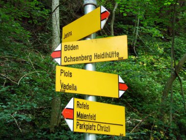 Buendner Herrschaft bölgesinde ve Ren Vadisi, Mainfeld - Grisonlar Kantonu (Graubunden veya Graubuenden), İsviçre