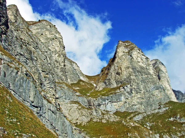 Alpine Peak Schwarzhorn Ratikon Border Mountain Massif Ratikon Grenzmassiv Mainfeld — Fotografia de Stock