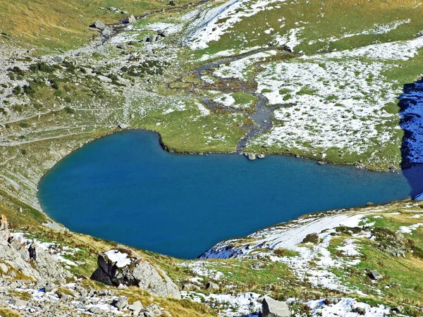 Oberst See Lake Flascher Tal Radaufis Alpine Valley Flascher Flaescher — Stock Photo, Image