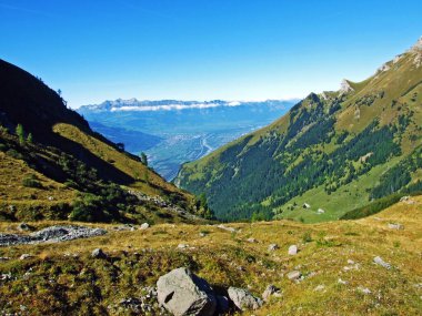 Bundner Herrschaft (Buendner Herrschaft) bölgesinde ve Liechtenstein eyaleti, Mainfeld - Grisonlar Kantonu (Graubunden veya Graubuenden), İsviçre