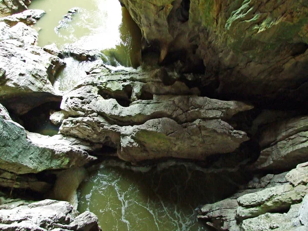 Skocjan Mağara Parkı Ndaki Rak Nehrinin Kanyonu Boğazı Unesco Dünya — Stok fotoğraf