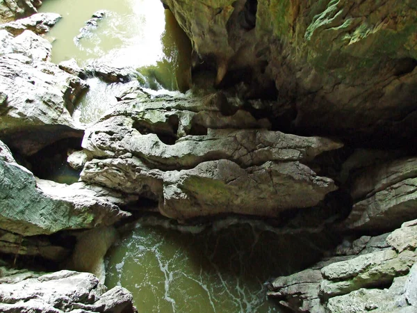 Canyon Gorge Rak Dans Parc Des Grottes Skocjan Patrimoine Mondial — Photo