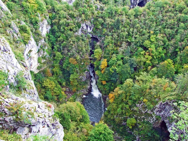 Rak Folyó Kanyonja Szurdoka Skocjan Barlangparkban Unesco Világörökség Divaca Szlovénia — Stock Fotó