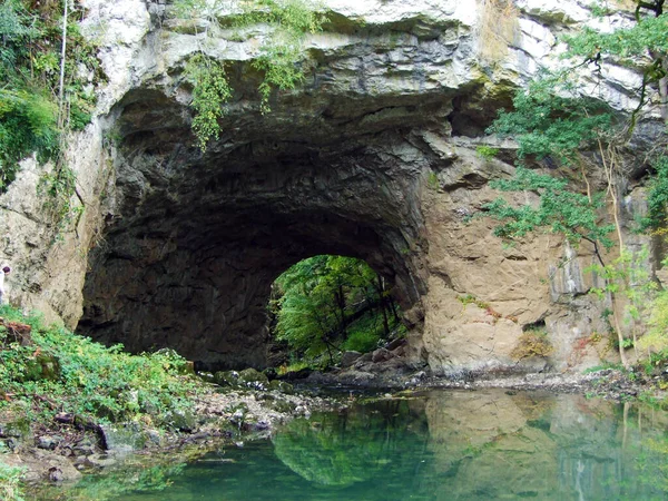 Big Natural Bridge Rakov Skocjan Valley Rakek Notranjski Regijski Park — Stock Photo, Image