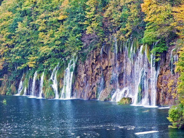 Landskap Och Miljö Plitvicesjöarnas Nationalpark Eller Nacionalni Park Plitvicka Jezera — Stockfoto