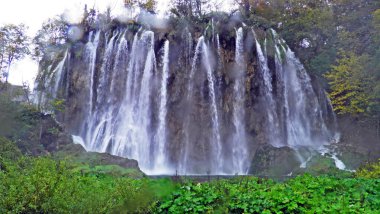 Plitvice Lakes Ulusal Parkı veya nacionalni parkı Plitvicka jezera, UNESCO doğal dünya mirası - Plitvica, Hırvatistan (Kroatien / Croazia / Hrvatska))