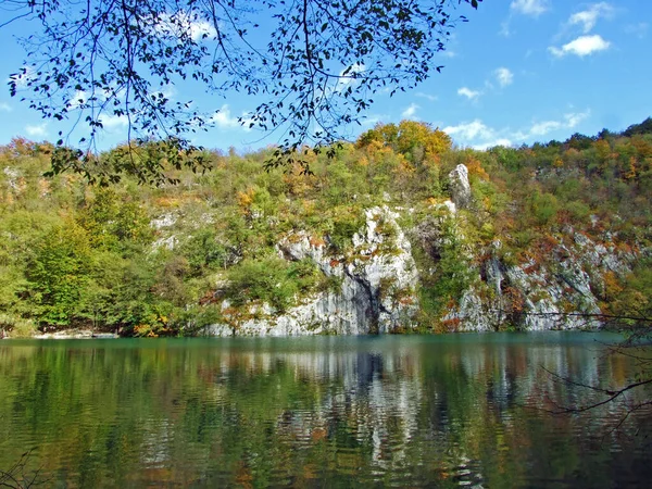 Landschaft Und Umwelt Des Nationalparks Plitvicer Seen Oder Nationalpark Plitvicka — Stockfoto
