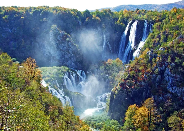 Grote Waterval Veliki Slap Slap Plitvica Nationaal Park Plitvice Meren — Stockfoto